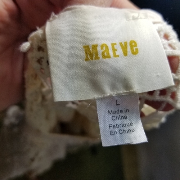 Anthropologie Maeve cream crochet lace babydoll dress - Picture 7 of 12